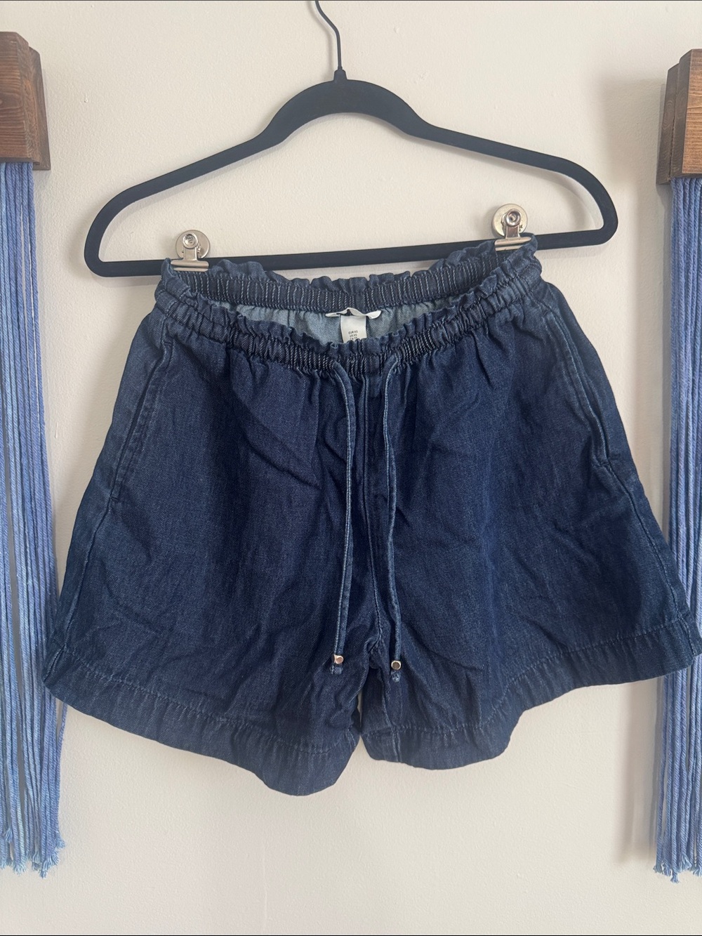 Relaxed pull on denim- dark wash